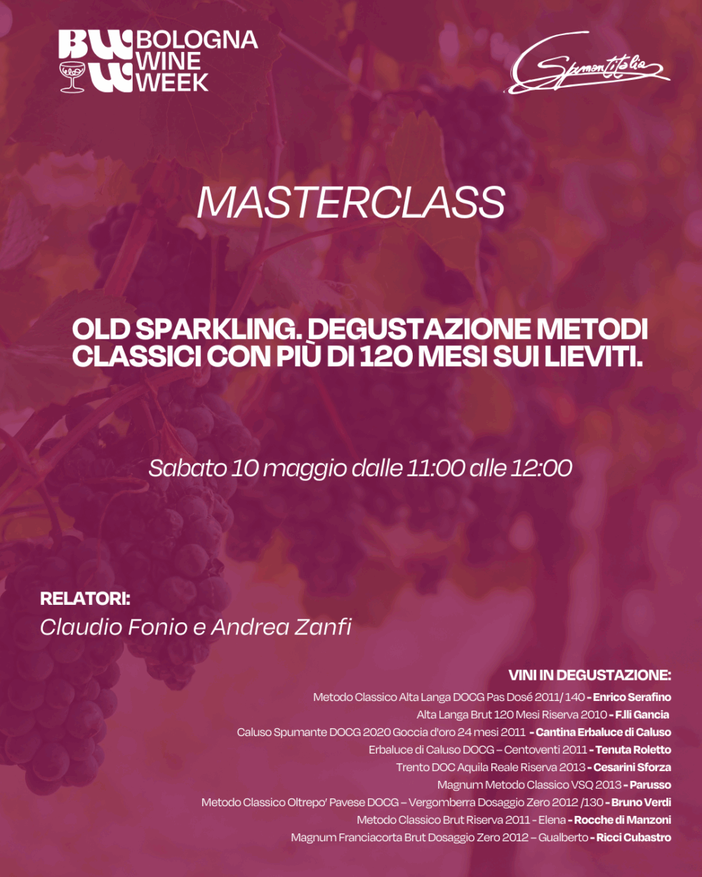 Old Sparkling. Degustazione metodi classici con più di 120 mesi sui lieviti.